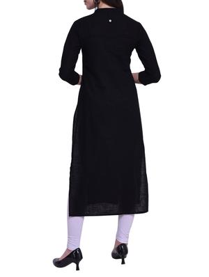 Straight solid kurta - 15733090 - Standard Image - 3