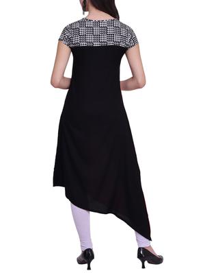 Color block asymmetric kurta - 15733170 - Standard Image - 3