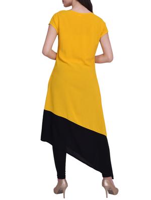 Color block asymmetric kurta - 15733171 - Standard Image - 3
