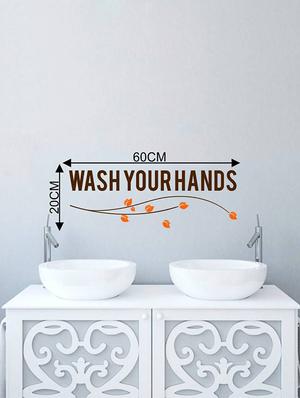 Rawpockets Wall Decals ' Wash Your Hands ' Wall stickers (PVC Vinyl) Multicolour - 15733860 - Standard Image - 3