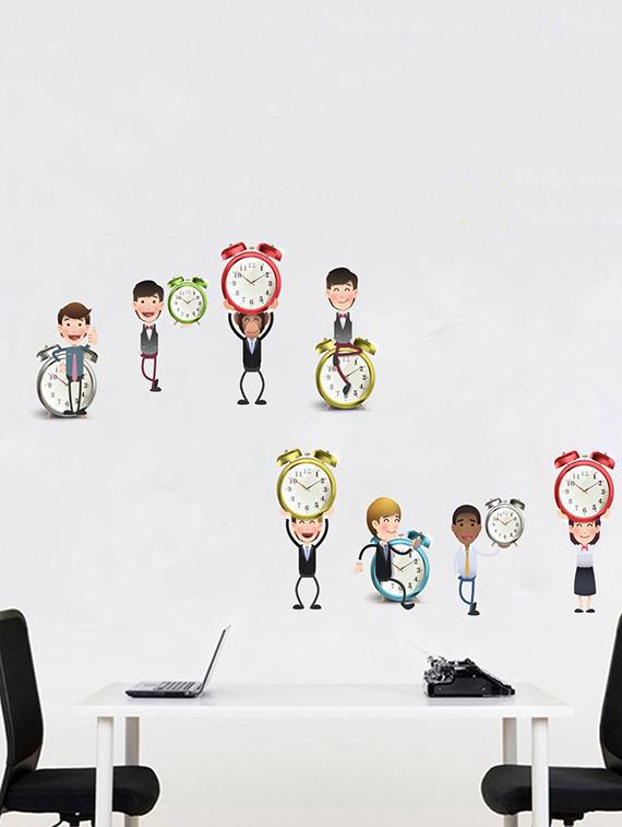 Rawpockets Wall Decals ' Living Room : Time circle ' Wall stickers (PVC Vinyl) Multicolour - 15733861 - Zoom Image - 3