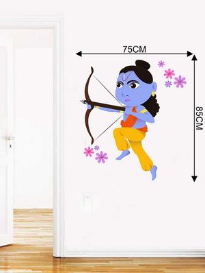 Rawpockets Wall Decals ' Hindu God Lord Ram ' Wall stickers (PVC Vinyl) Multicolour - 15733870 - Standard Image - 3