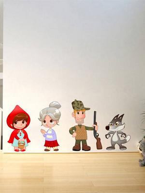 Rawpockets Wall Decals ' Little Red Riding Hood Story ' Wall stickers (PVC Vinyl) Multicolour - 15733871 - Standard Image - 3