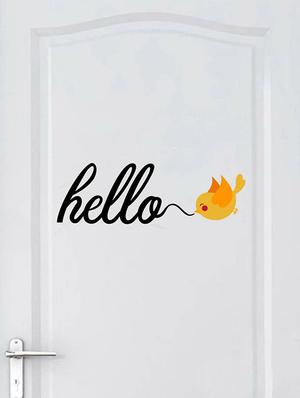 Rawpockets Wall Decals ' Hello Bird ' Wall stickers (PVC Vinyl) Multicolour - 15733874 - Standard Image - 3