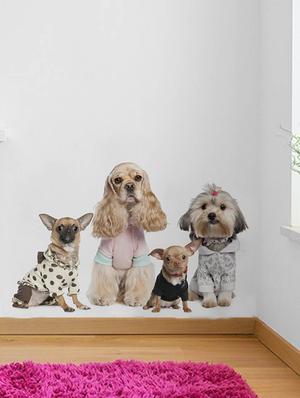 Rawpockets Wall Decals ' Cute Dog Family ' Wall stickers (PVC Vinyl) Multicolour - 15733884 - Standard Image - 3