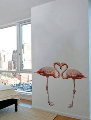 Rawpockets Wall Decals ' Bed Room Pink Flamingo ' Wall stickers (PVC Vinyl) Multicolour - 15733889 - Standard Image - 3