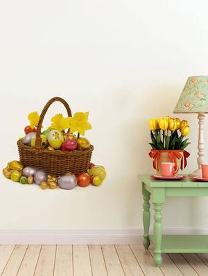 Rawpockets Wall Decals ' Eggs Bowl ' Wall stickers (PVC Vinyl) Multicolour - 15733890 - Standard Image - 3