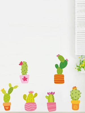 Rawpockets Wall Decals ' Cactus Story ' Wall stickers (PVC Vinyl) Multicolour - 15733904 - Standard Image - 3