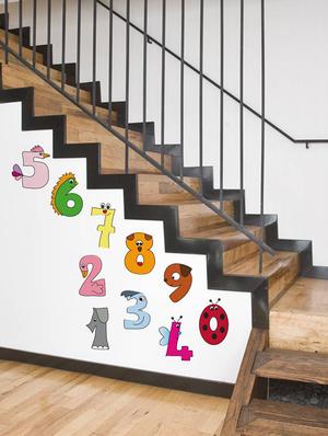 Rawpockets Wall Decals ' Numerical Numbers for Kids Education ' Wall stickers (PVC Vinyl) Multicolour - 15733922 - Standard Image - 3