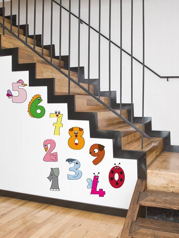 Rawpockets Wall Decals ' Numerical Numbers for Kids Education ' Wall stickers (PVC Vinyl) Multicolour - 15733922 - Zoom Image - 3