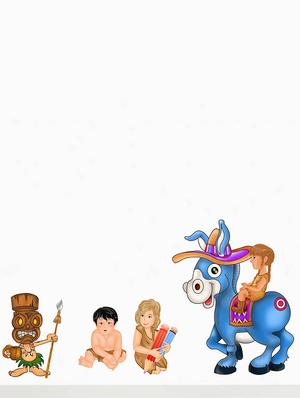 Rawpockets Wall Decals ' Tribal Families ' Wall stickers (PVC Vinyl) Multicolour - 15733926 - Standard Image - 3