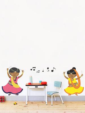 Rawpockets Wall Decals ' Dandiya with Music ' Wall stickers (PVC Vinyl) Multicolour - 15733936 - Standard Image - 3