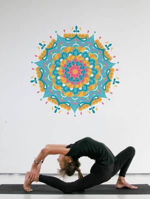 Rawpockets Wall Decals ' Mandala - Living Room ' Wall stickers (PVC Vinyl) Multicolour - 15734014 - Standard Image - 3