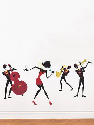 Rawpockets Wall Decals ' Music Band - Living Room ' Wall stickers (PVC Vinyl) Multicolour - 15734015 - Standard Image - 3