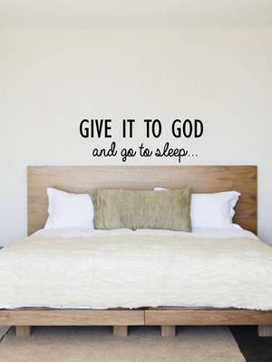 Rawpockets Wall Decals ' " Give it to God " Quote ' Wall stickers (PVC Vinyl) Multicolour - 15734029 - Standard Image - 3