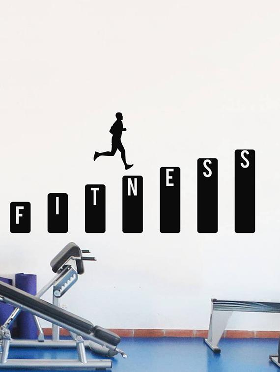 Rawpockets Wall Decals ' Fitness Motive ' Wall stickers (PVC Vinyl) Multicolour - 15734036 - Zoom Image - 3