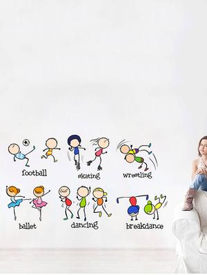 Rawpockets Wall Decals ' Children Activites - Kid's Room ' Wall stickers (PVC Vinyl) Multicolour - 15734050 - Standard Image - 3