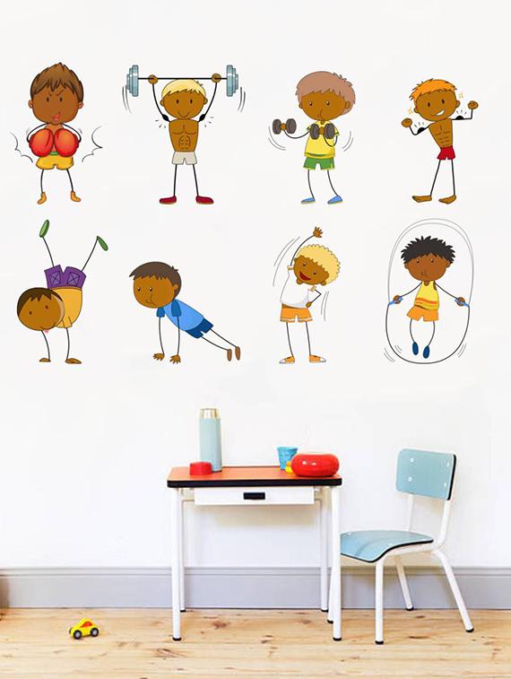 Rawpockets Wall Decals ' Kid's Activites and Game - Kid's Room ' Wall stickers (PVC Vinyl) Multicolour - 15734051 - Zoom Image - 3