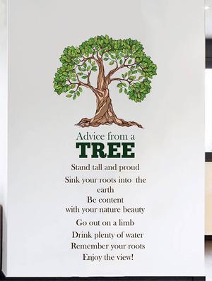 Rawpockets Wall Decals ' Advice from Tree - Living Room ' Wall stickers (PVC Vinyl) Multicolour - 15734059 - Standard Image - 3