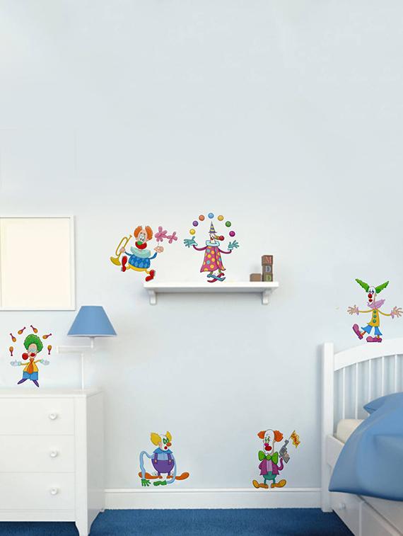 Rawpockets Wall Decals ' Joker and Circus Story - Kid's Room ' Wall stickers (PVC Vinyl) Multicolour - 15734061 - Zoom Image - 3