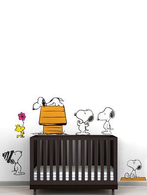 Rawpockets Wall Decals ' Snoopy Dog Story - Kid's Room ' Wall stickers (PVC Vinyl) Multicolour - 15734062 - Standard Image - 3