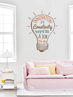 Rawpockets Wall Decals ' Quote on Innovation ' Wall stickers (PVC Vinyl) Multicolour - 15734068 - Standard Image - 3