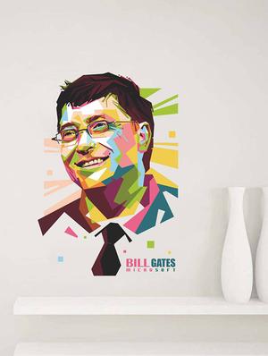 Rawpockets Wall Decals ' Bill Gates - Inspiration ' Wall stickers (PVC Vinyl) Multicolour - 15734088 - Standard Image - 3