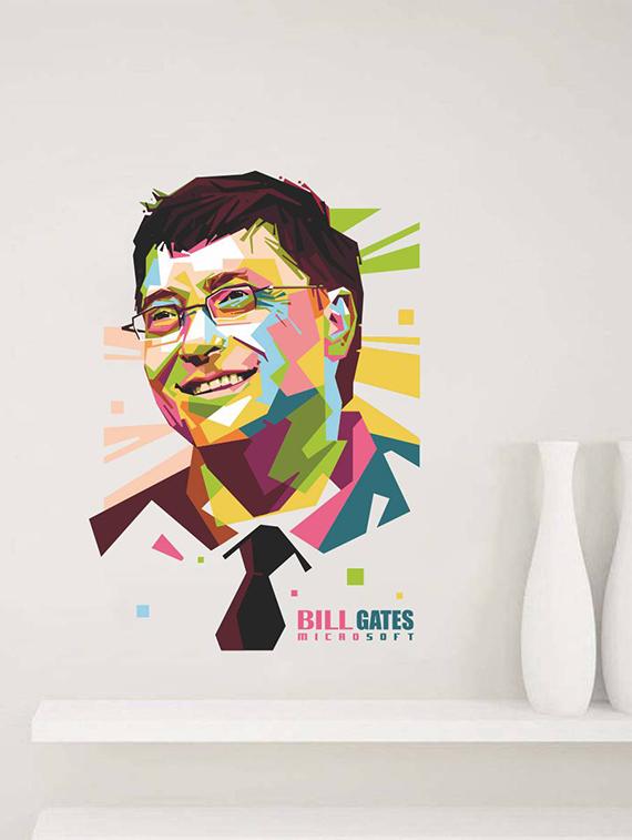 Rawpockets Wall Decals ' Bill Gates - Inspiration ' Wall stickers (PVC Vinyl) Multicolour - 15734088 - Zoom Image - 3