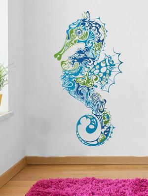 Rawpockets Wall Decals ' Sea Horse Decorative ' Wall stickers (PVC Vinyl) Multicolour - 15734117 - Standard Image - 3
