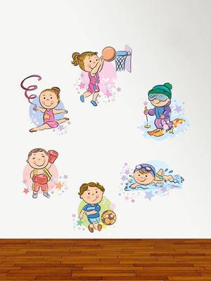 Rawpockets Wall Decals ' Kids Outdoor Games - Kids room ' Wall stickers (PVC Vinyl) Multicolour - 15734120 - Standard Image - 3