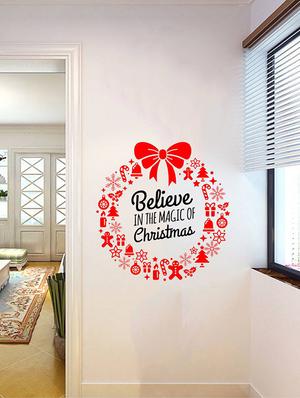 Rawpockets Wall Decals ' " Believe in the Magic of Christmas " Quote ' Wall stickers (PVC Vinyl) Multicolour - 15734125 - Standard Image - 3