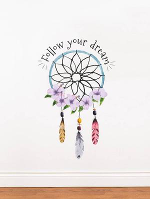 Rawpockets Wall Decals ' Follow Your Dream ' Wall stickers (PVC Vinyl) Multicolour - 15734166 - Standard Image - 3
