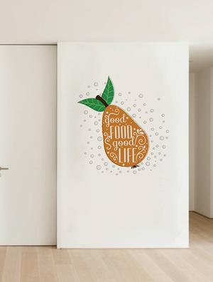 Rawpockets Wall Decals ' Good Food = Good Life ' Wall stickers (PVC Vinyl) Multicolour - 15734173 - Standard Image - 3