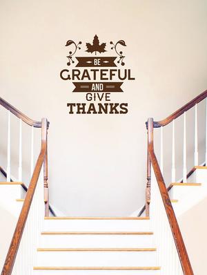 Rawpockets Wall Decals ' Be Grateful and Give thanks? ' Wall stickers (PVC Vinyl) Multicolour - 15734176 - Standard Image - 3