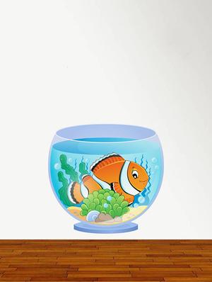 Rawpockets Wall Decals ' Fish Bowl ' Wall stickers (PVC Vinyl) Multicolour - 15734177 - Standard Image - 3