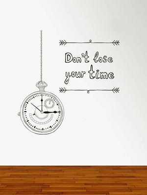 Rawpockets Wall Decals ' Don't Lose ?Your Time Quote ' Wall stickers (PVC Vinyl) Multicolour - 15734189 - Standard Image - 3