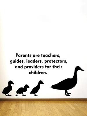 Rawpockets Wall Decals ' Parents Quote and Swan ' Wall stickers (PVC Vinyl) Multicolour - 15734191 - Standard Image - 3