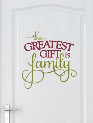 Rawpockets Wall Decals ' The Greatest Gift is Family?' Quote ' Wall stickers (PVC Vinyl) Multicolour - 15734193 - Standard Image - 3