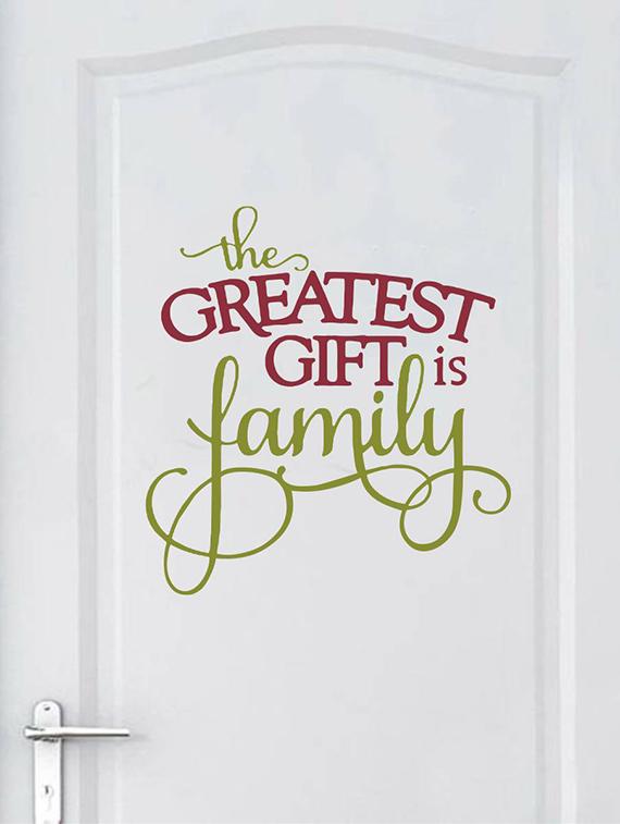 Rawpockets Wall Decals ' The Greatest Gift is Family?' Quote ' Wall stickers (PVC Vinyl) Multicolour - 15734193 - Zoom Image - 3