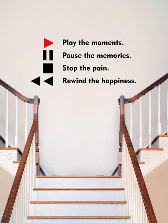 Rawpockets Wall Decals ' Happiness Mode Play ' Wall stickers (PVC Vinyl) Multicolour - 15734194 - Zoom Image - 3