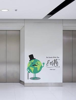 Rawpockets Wall Decals ' Be Gentle with Earth ' Wall stickers (PVC Vinyl) Multicolour - 15734195 - Standard Image - 3