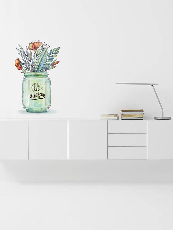 Rawpockets Wall Decals ' Be Awesome ' Wall stickers (PVC Vinyl) Multicolour - 15734199 - Zoom Image - 3