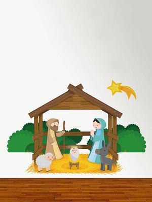 Rawpockets Wall Decals ' Jesus Borns Story ' Wall stickers (PVC Vinyl) Multicolour - 15734201 - Standard Image - 3