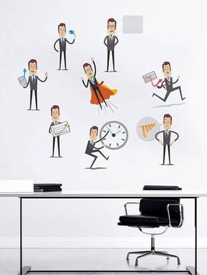 Rawpockets Wall Decals ' Office activity ' Wall stickers (PVC Vinyl) Multicolour - 15734206 - Standard Image - 3