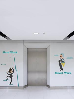Rawpockets Wall Decals ' Hard Work Vs Smart Work ' Wall stickers (PVC Vinyl) Multicolour - 15734207 - Standard Image - 3