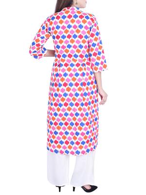 Printed a-line kurta - 15734532 - Standard Image - 3