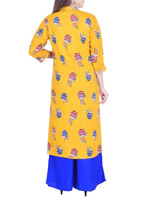 Straight printed kurta - 15734537 - Standard Image - 3