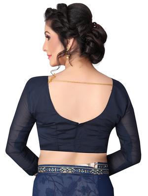 floral half & half saree with blouse - 15734763 - Standard Image - 3
