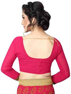 floral printed saree with blouse - 15734773 - Standard Image - 3