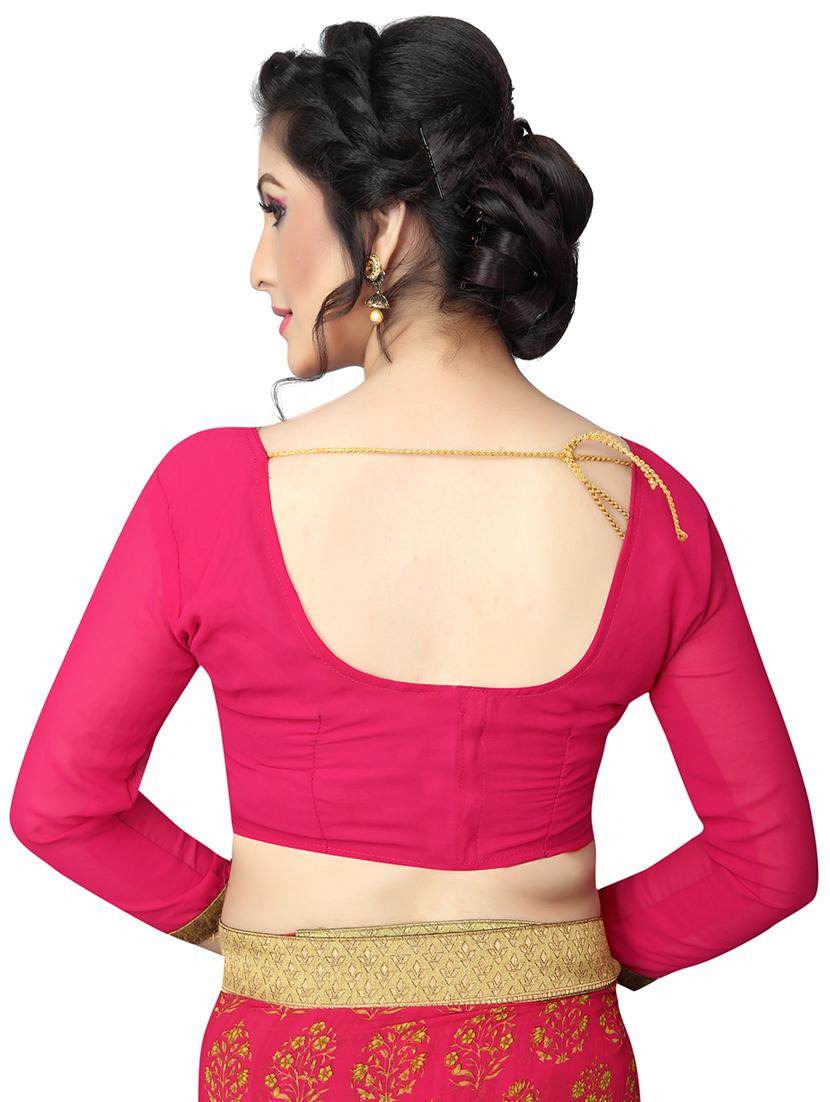 floral printed saree with blouse - 15734773 - Zoom Image - 3